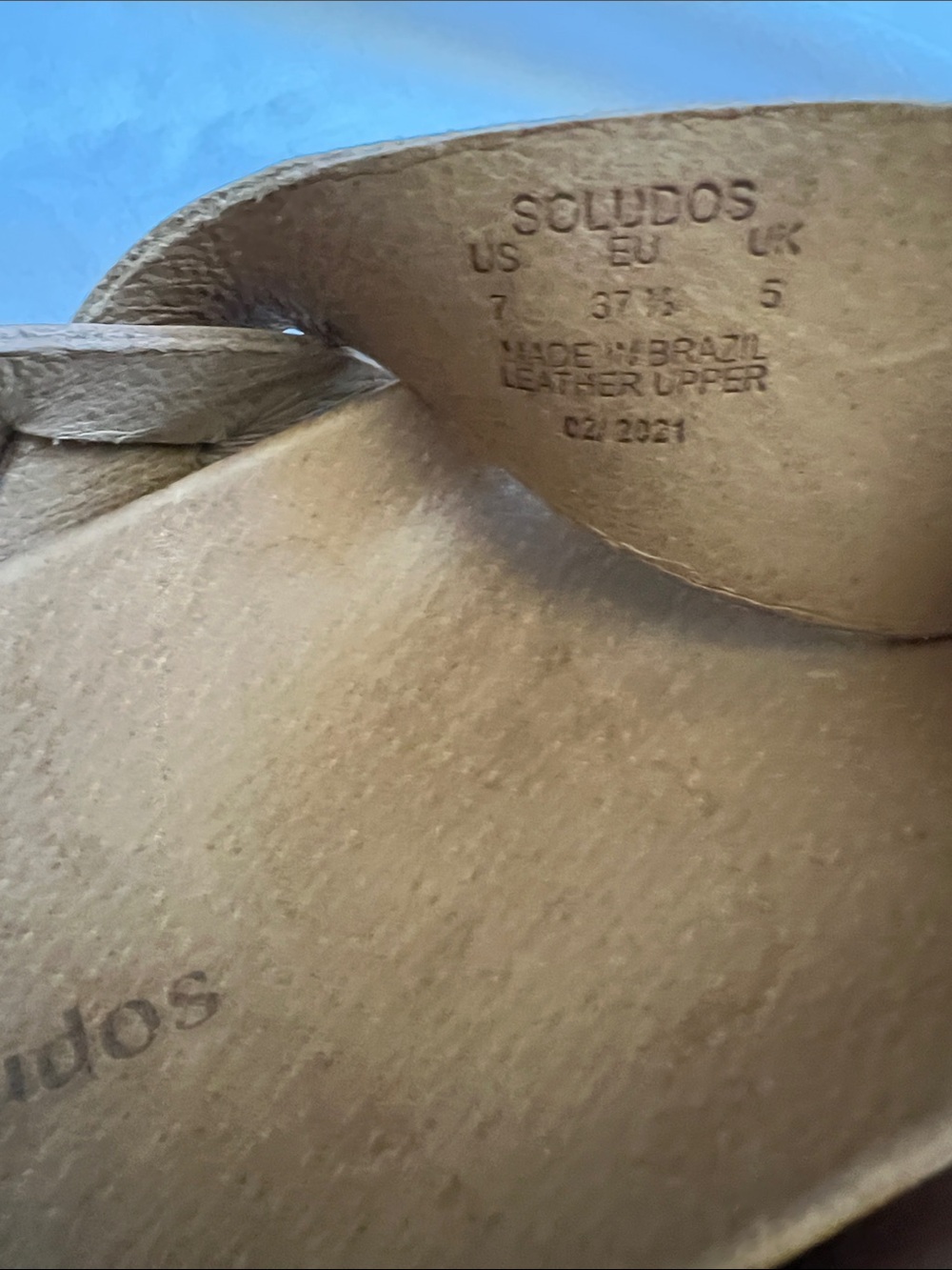 Soludos Leather Tan Toe-Loop Slingback Sandals - Picture 4 of 4